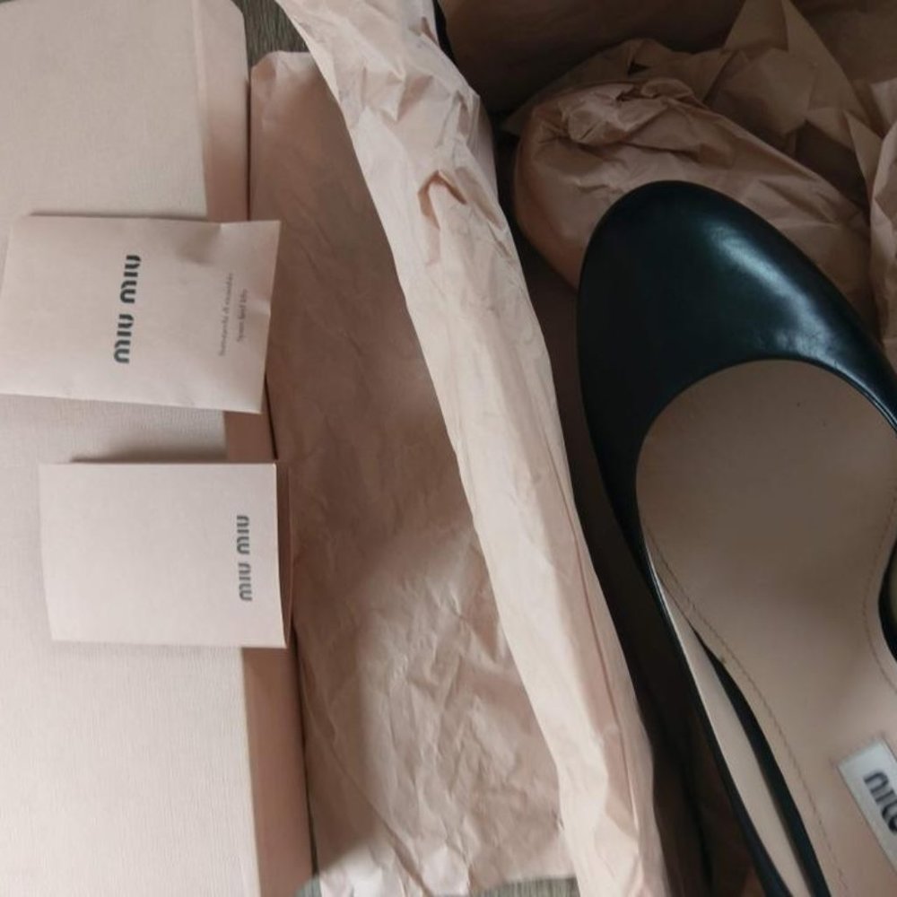 Miu Miu®  Black Studded Heels Pumps - Picture 6 of 9